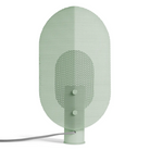 The Filter Table Lamp from Blu Dot in mint from the back.