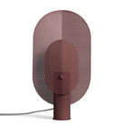 The Filter Table Lamp from Blu Dot in oxblood.