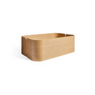 Garden Party Storage Box by BluDot in White Oak side angle