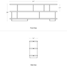 The Happy Day Shelving 3 Shelf from Blu Dot dimensions.