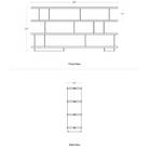 The Happy Day Shelving 4 Shelf from Blu Dot dimensions.