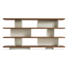 The Happy Day Shelving 4 Shelf from Blu Dot in walnut and putty.