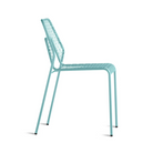 The Hot Mesh Chair from Blu Dot in aqua from the side.