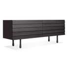 The Lap 4 Drawer Dresser from Blu Dot in black on ash and black from an angle.