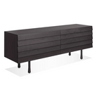 The Lap 4 Drawer Dresser from Blu Dot in black on ash and black from a high angle.