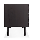 The Lap 4 Drawer Dresser from Blu Dot in black on ash and black from the side.