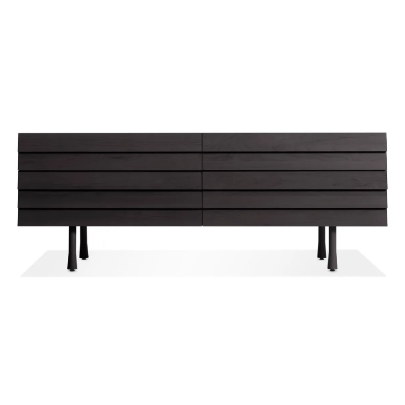 The Lap 4 Drawer Dresser from Blu Dot in black on ash and black.