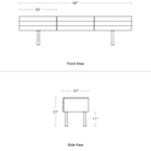 The Lap Long and Low from Blu Dot dimensions.