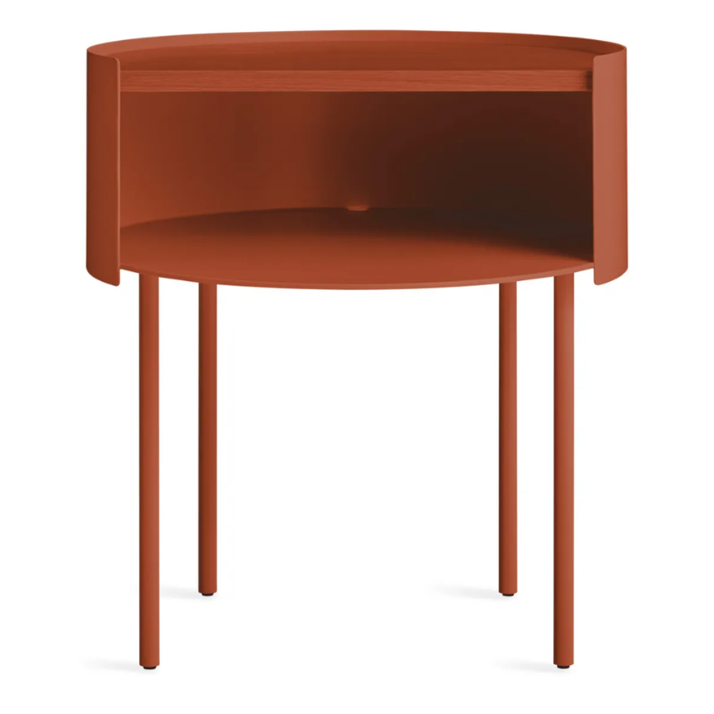 The Li'l Something Side Table from Blu Dot in copper pot.