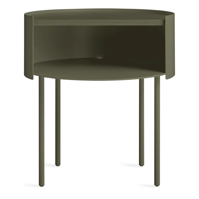 The Li'l Something Side Table from Blu Dot in dark olive.