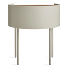 The Li'l Something Side Table from Blu Dot in putty from the back.