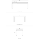 The 60 to 84 inch Moreover Extension Dining Table from Blu Dot dimensions.