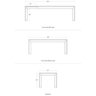 The 80 to 104 inch Moreover Extension Dining Table from Blu Dot dimensions.