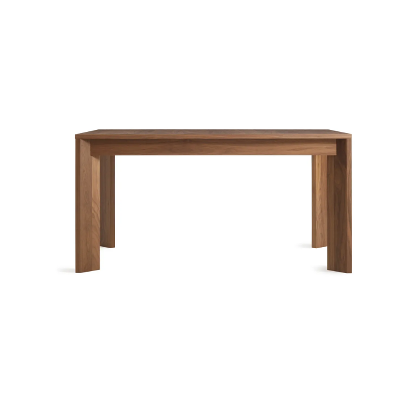 The 60 to 84 inch Moreover Extension Dining Table from Blu Dot in walnut.