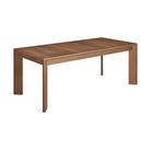 The 80 to 104 inch Moreover Extension Dining Table from Blu Dot in walnut from a top angle.