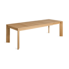 The 80 to 104 inch Moreover Extension Dining Table from Blu Dot in white oak extended from a top angle.