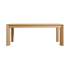 The 80 to 104 inch Moreover Extension Dining Table from Blu Dot in white oak.