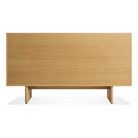 The Murmur 6 Drawer Dresser from Blu Dot in white oak from the back.