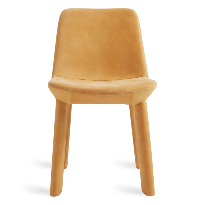 The Neat Chair from Blu Dot in camel leather.