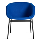 The Past Life Chair from Blu Dot with cobalt seat and black base.