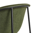 The Past Life Chair from Blu Dot with olive seat and black base close up.