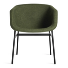 The Past Life Chair from Blu Dot with olive seat and black base.