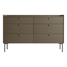 The Peek 6 Drawer Dresser from Blu Dot in dark olive.