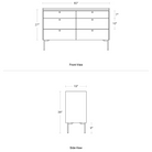 The Peek 6 Drawer Dresser from Blu Dot dimensions.