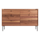 The Peek 6 Drawer Dresser from Blu Dot in rustic walnut.