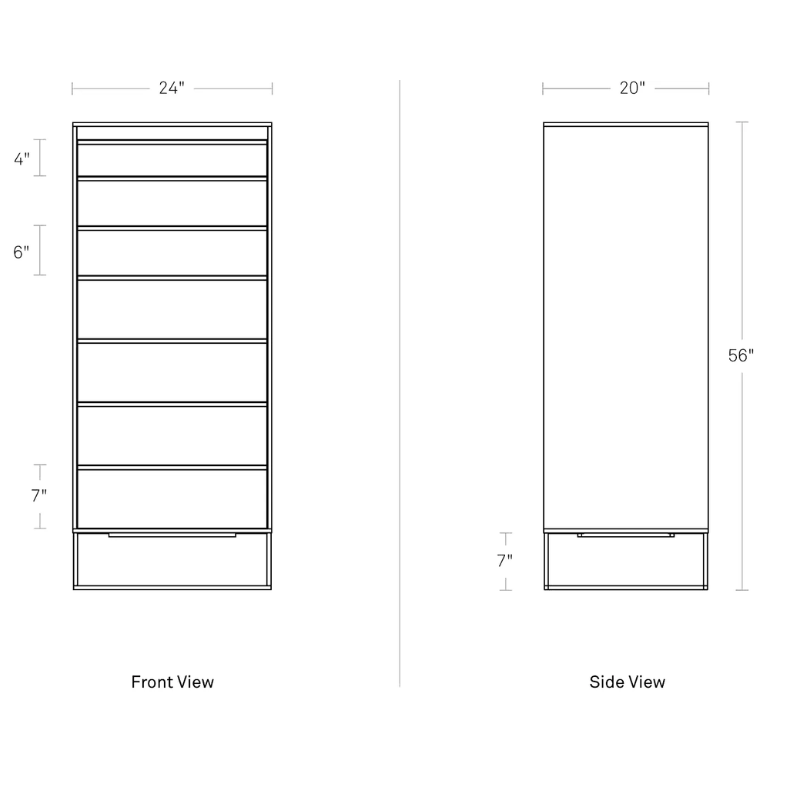 The Rule Chiffonier from Blu Dot dimensions.