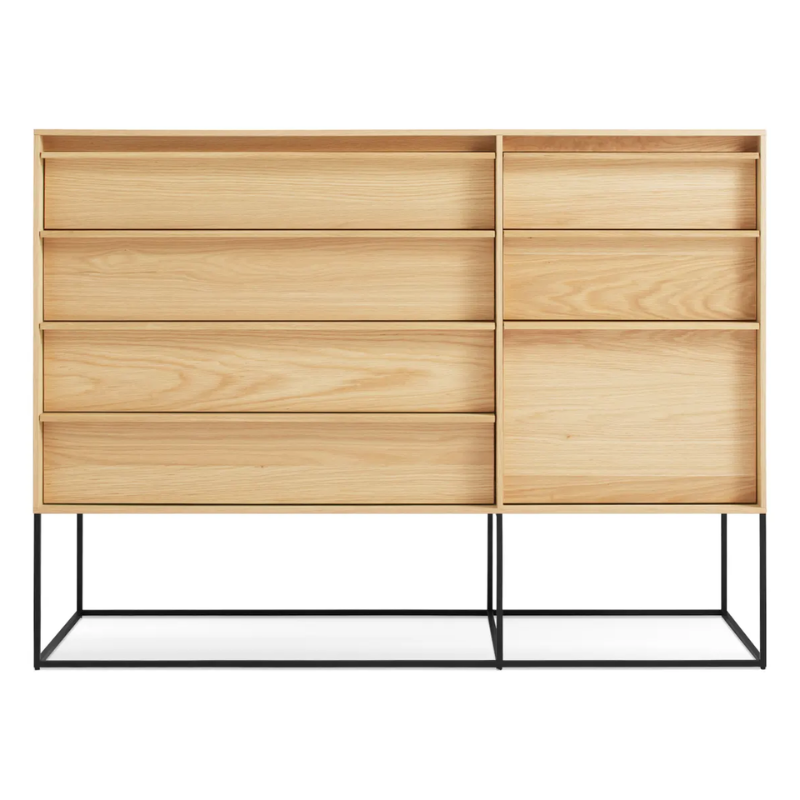 The Rule Large Dresser from Blu Dot in white oak.