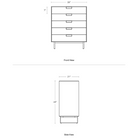 The Series 11 5 Drawer Dresser from Blu Dot dimensions.