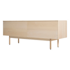 The Shale 4 Drawer Dresser from Blu Dot in hickory from a back angle.