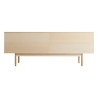 The Shale 4 Drawer Dresser from Blu Dot in hickory from the back.