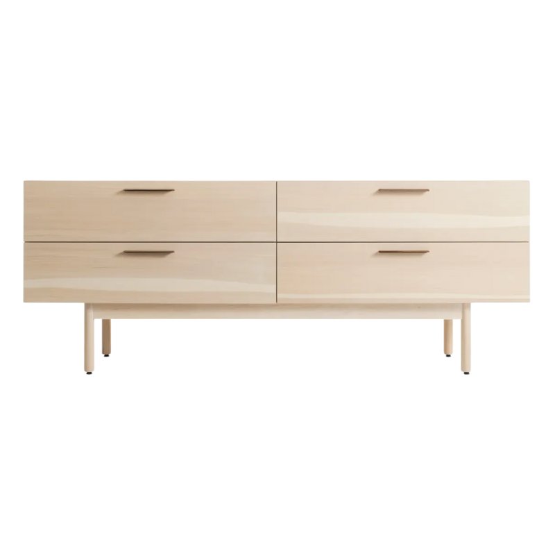 The Shale 4 Drawer Dresser from Blu Dot in hickory.