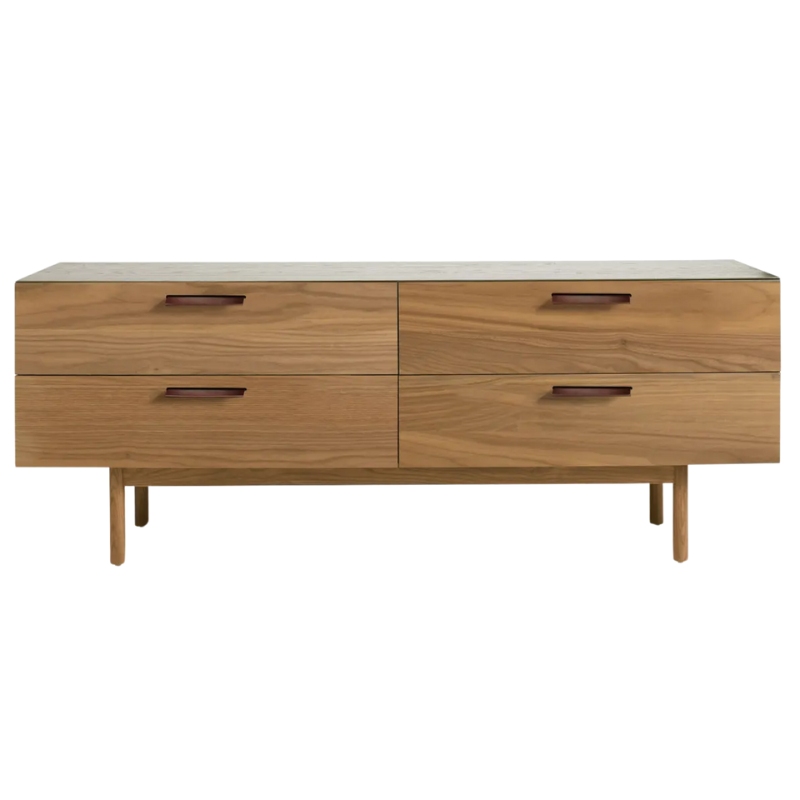 The Shale 4 Drawer Dresser from Blu Dot in walnut.