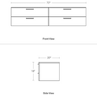 The Shale 4 Drawer Wall-Mounted Cabinet from Blu Dot dimensions.