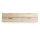 The Shale 4 Drawer Wall-Mounted Cabinet from Blu Dot in hickory.