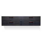 The Shale 4 Drawer Wall-Mounted Cabinet from Blu Dot in smoke on ash.