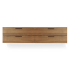 The Shale 4 Drawer Wall-Mounted Cabinet from Blu Dot in walnut.