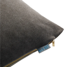 The small Signal Dog Bed from Blu Dot with barto charcoal upholstery close up.