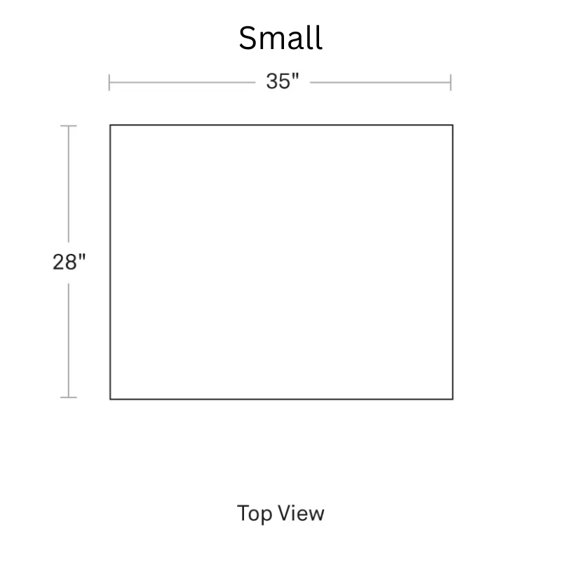 The small Signal Dog Bed from Blu Dot dimensions.