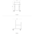 The Stacking Chair Dolly from Blu Dot dimensions.