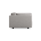 The Sunday 82 inch Sofa from Blu Dot in agnew grey from the side.