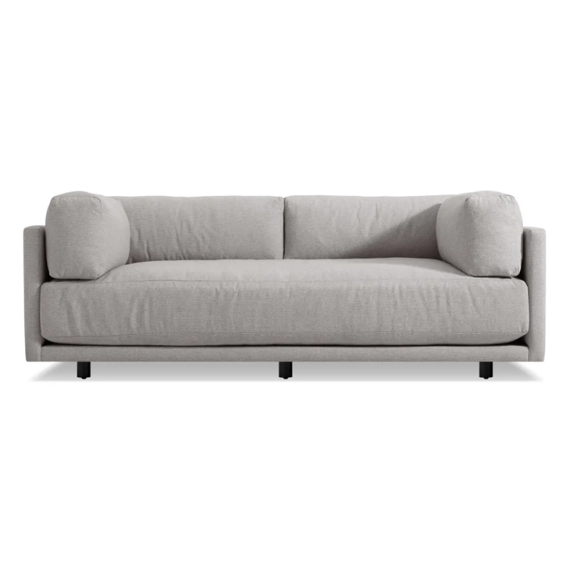 The Sunday 82 inch Sofa from Blu Dot in agnew grey.