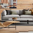 The Sunday 82 inch Sofa from Blu Dot in a living room.