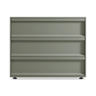 The Superchoice 3 Drawer Dresser from Blu Dot in grey green.