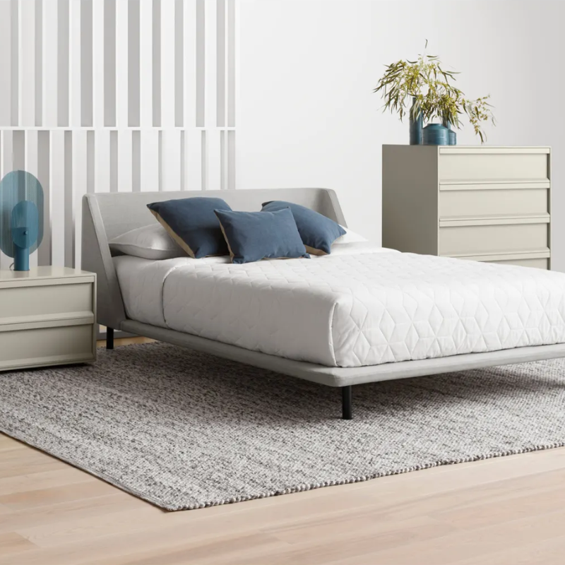 The Superchoice 5 Drawer Dresser from Blu Dot in a bedroom.