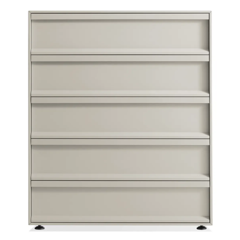 The Superchoice 5 Drawer Dresser from Blu Dot in putty.