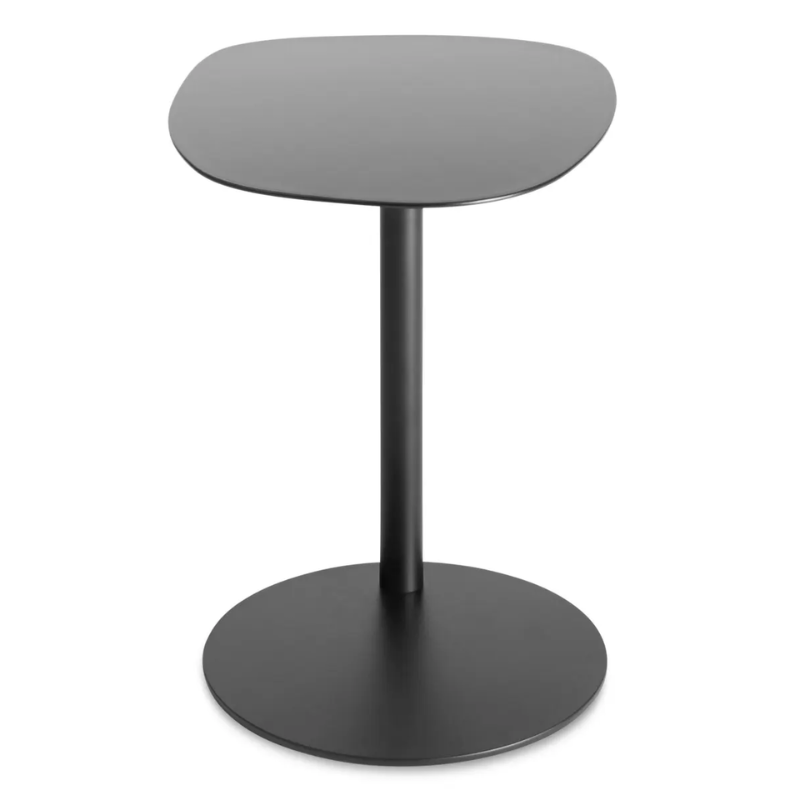 The Swole Small Table from Blu Dot in black from a top angle.